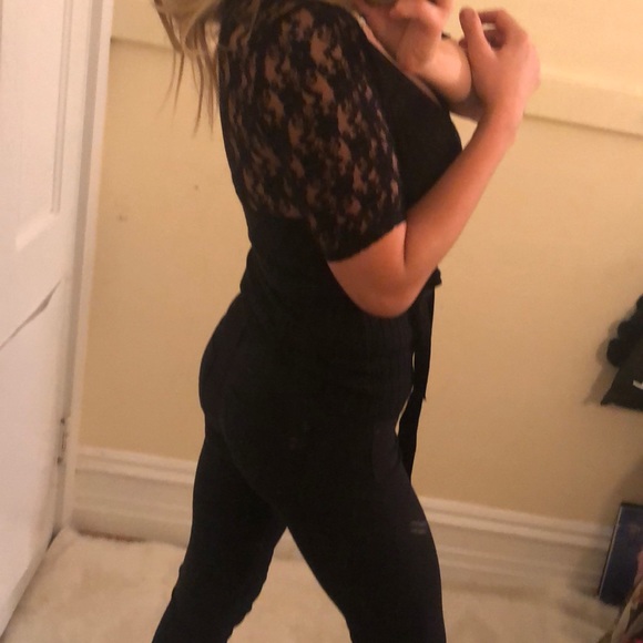 XOXO sexy black lace top XS - Picture 3 of 7